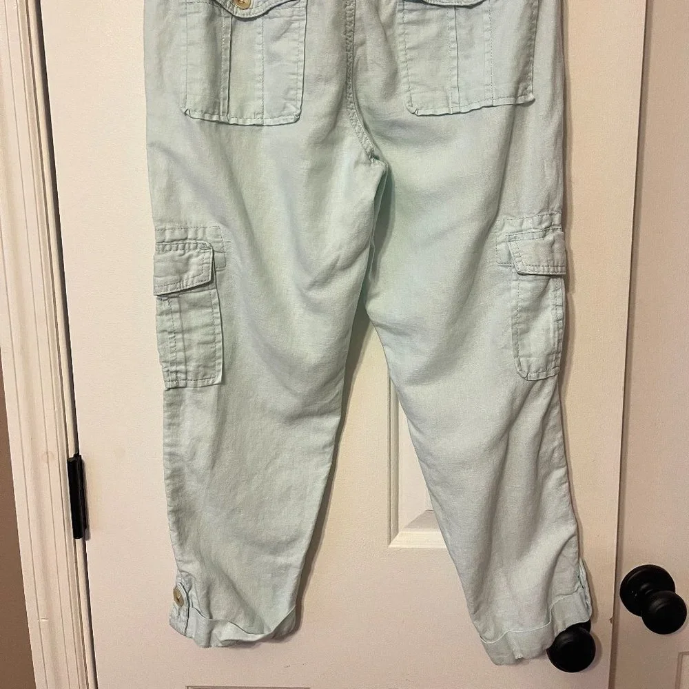 Banana Republic Martin Fit aqua pant size 4